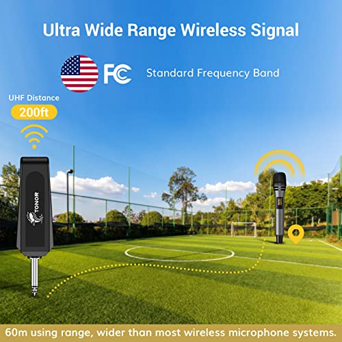 Grey UHF Dual Wireless Microphone System V91812