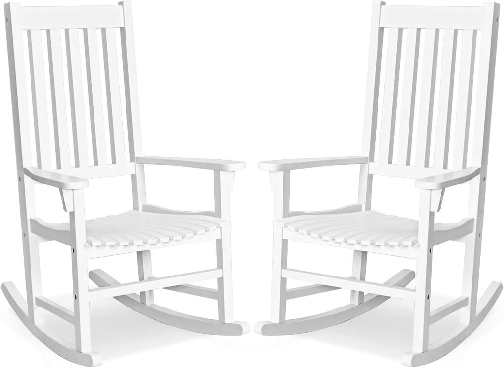 White Acacia Wood Rocking Chair R538465