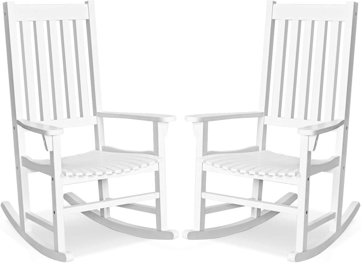 White Acacia Wood Rocking Chair R538465
