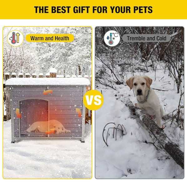Insulated Outdoor Dog House with Waterproof Roof S256875