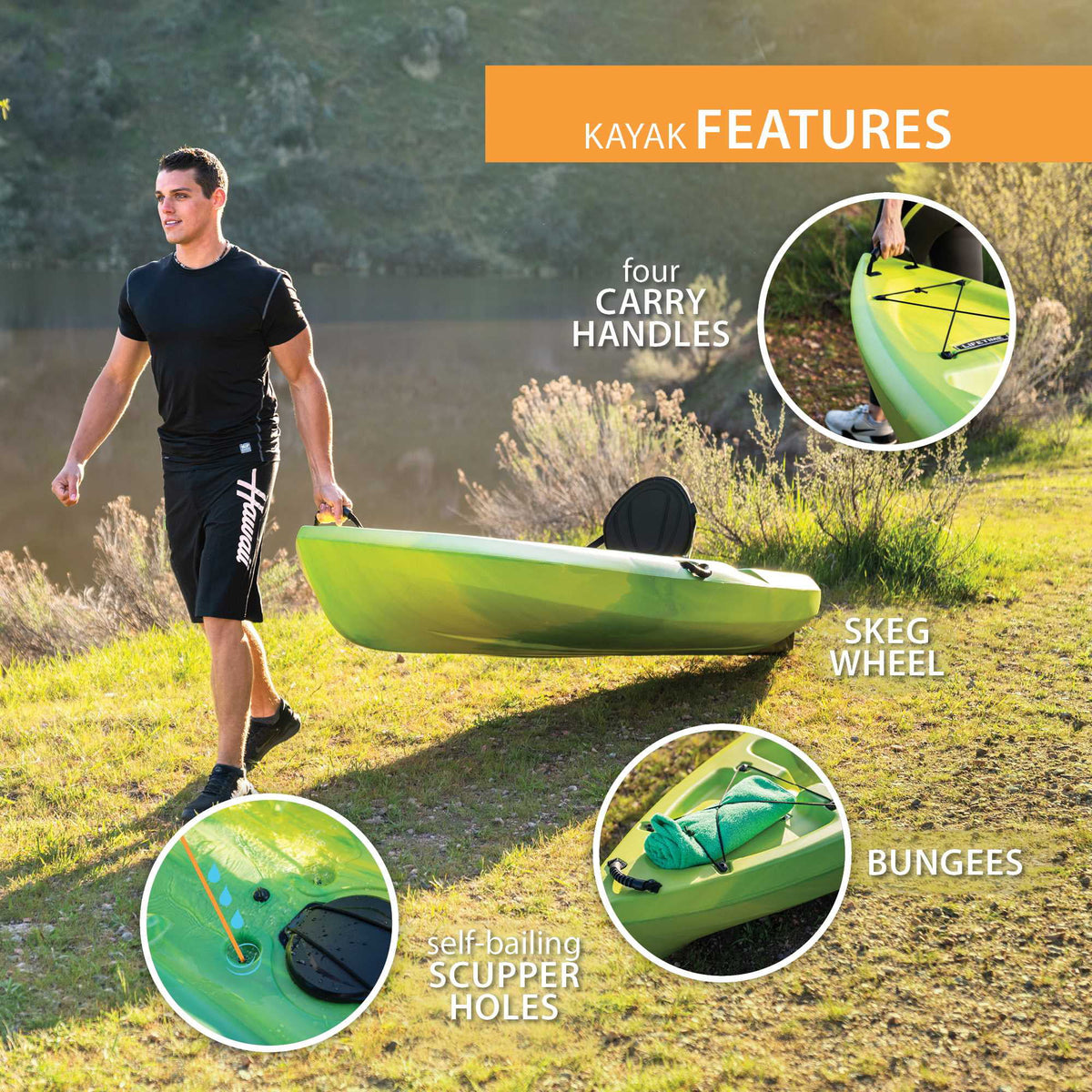 11 ft Sit-on-Top Kayak W4518