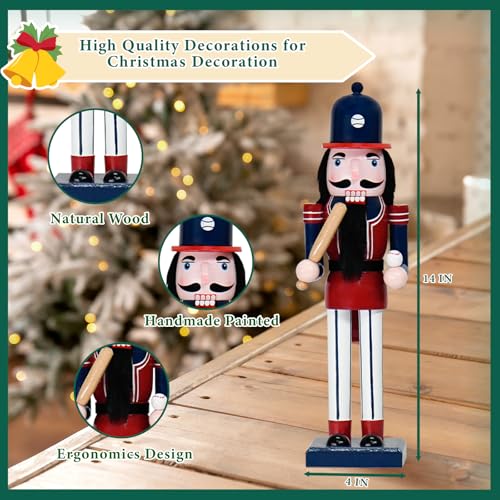 14 Inch Handmade Wooden Nutcracker Chef Gingerbread Figures T2423
