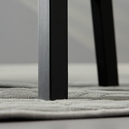Black Wooden Cross Back Dining Chairs Set of 2 Q577
