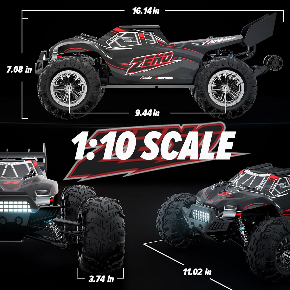 1:10 Scale RC Car 48+ KMH High Speed Remote Control Car U333
