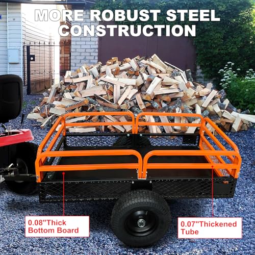 Heavy Duty Steel Utility Garden Cart with Removable Sides D60869