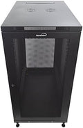 24U Rack Enclosure Server Cabinet, Mid Depth 33 Inch Deep, Black Q49419