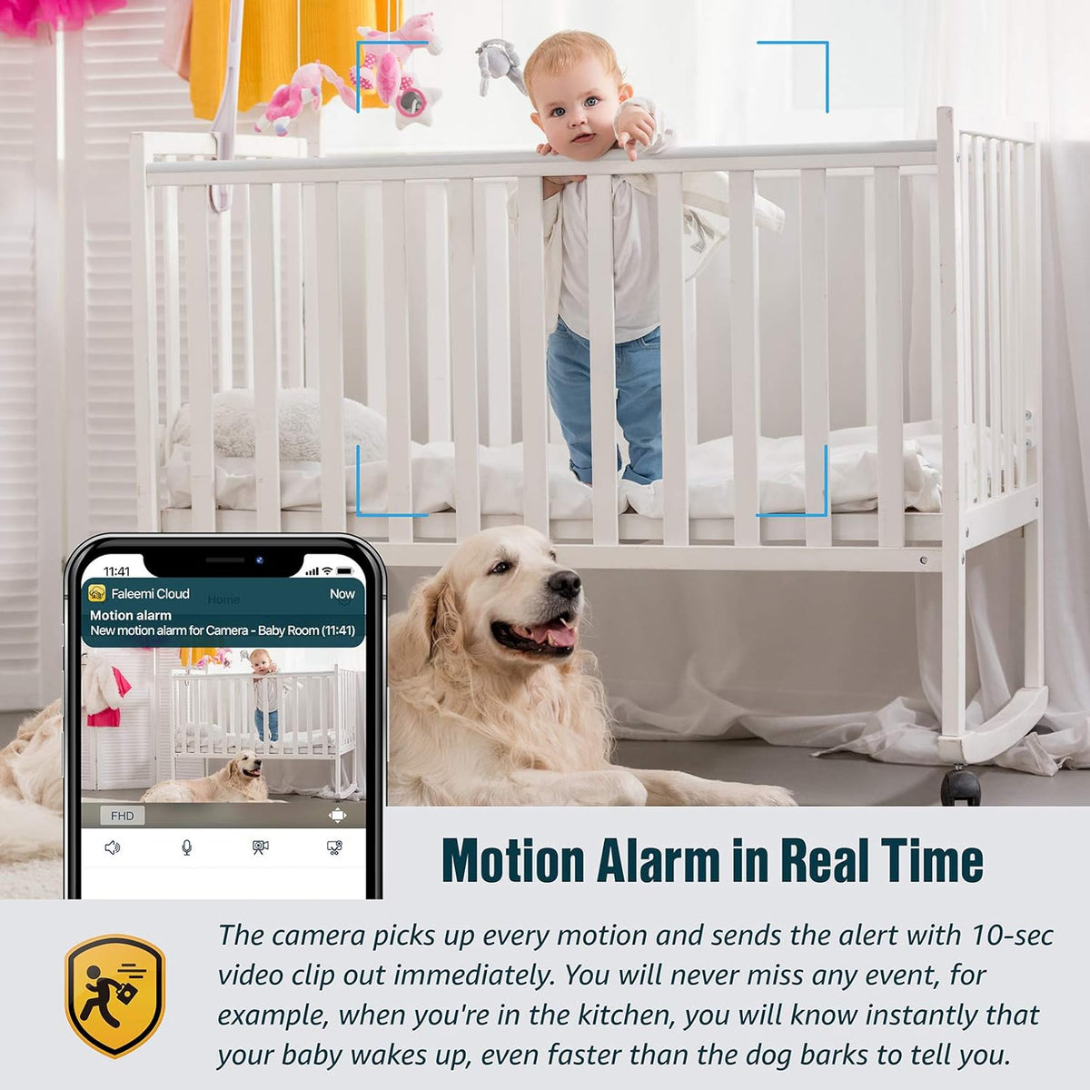 1080P Pan/Tilt/Zoom WiFi Indoor Camera with Night Vision and 2-Way Audio E232