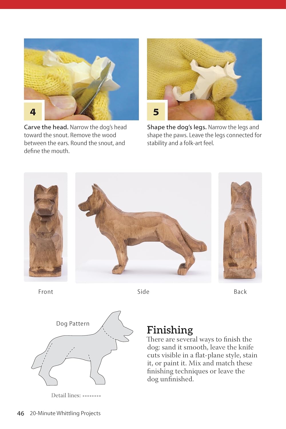 Whittling Projects: Step-by-Step Instructions & Photos to Carve Wood Figures E2819