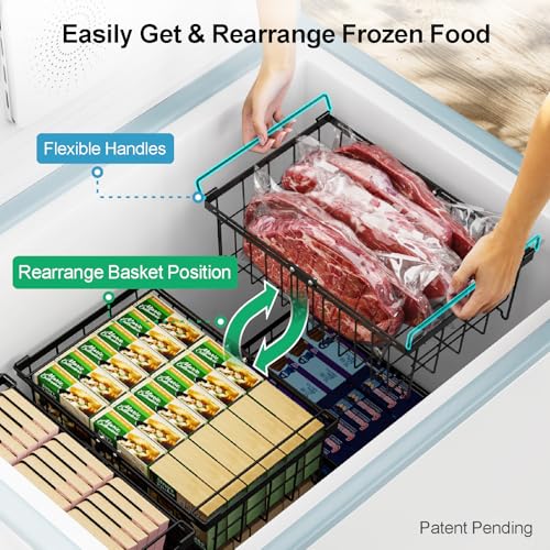 Black 2 Pack Expandable Freezer Organizer Bins N741286