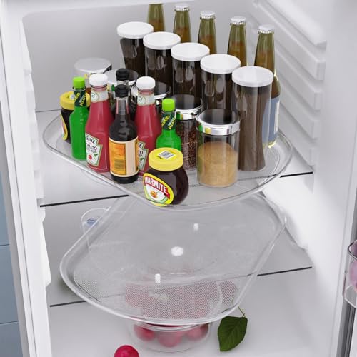 16.2"x11.8" Clear Rotating Tray with 5 Divider S4910