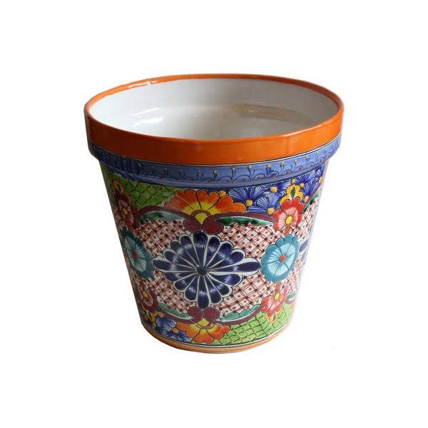 Large-Sized Talavera Ceramic Garden Pot H8339