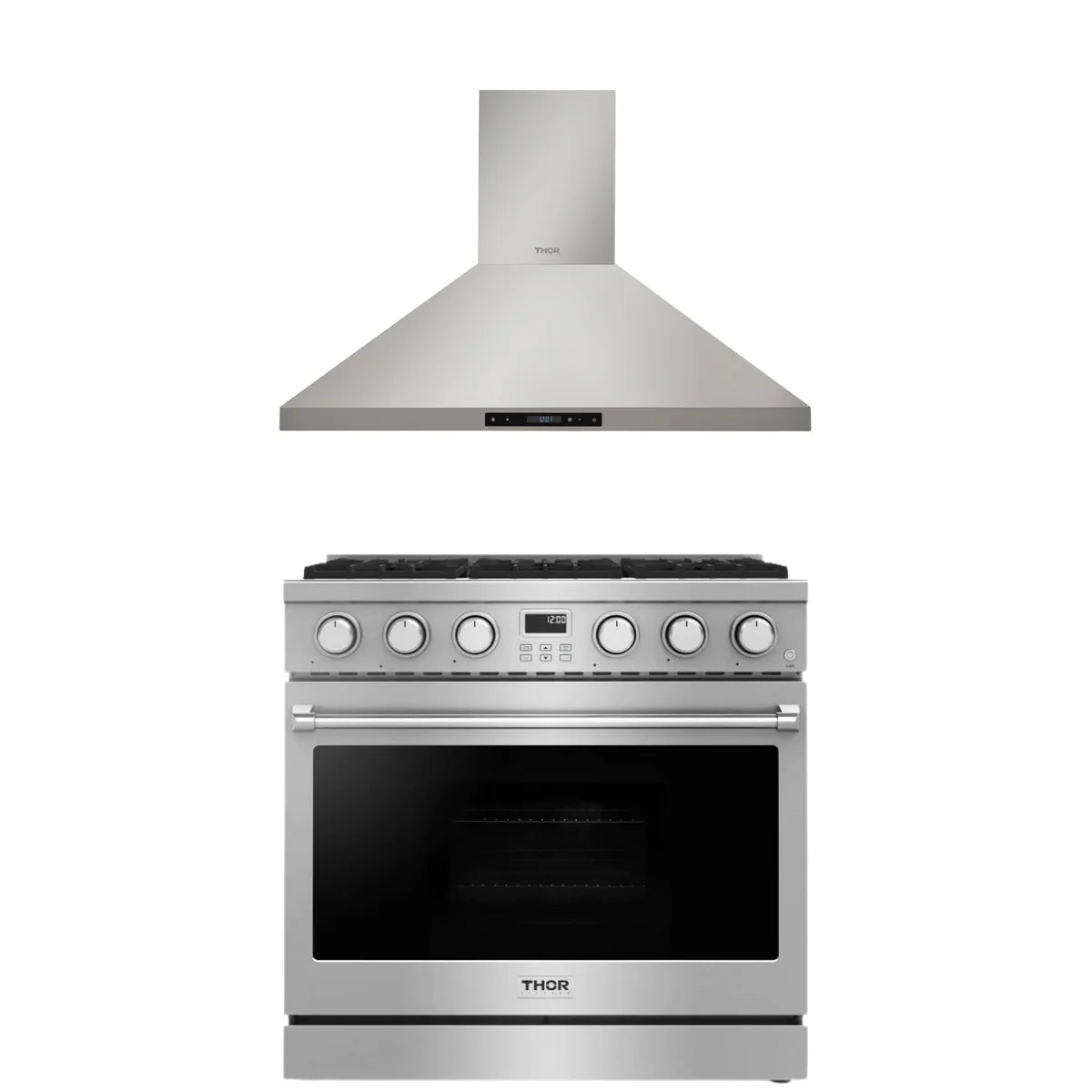 36 Gas Range and Range Hood J1844