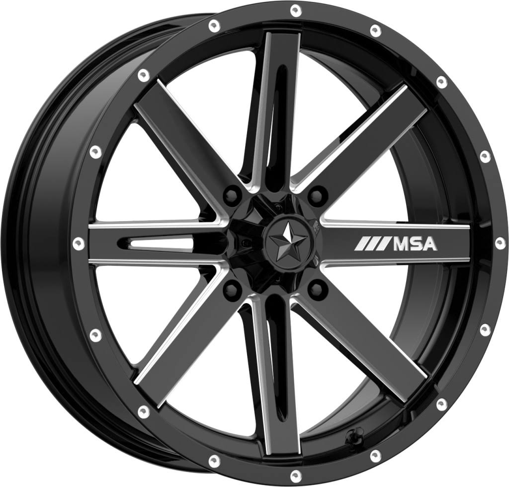Gloss Black Milled Boxer Wheel 18x7 I379