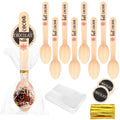 100 Set Christmas Disposable Wooden Spoons 5.5 Inches D865