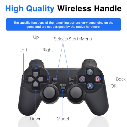 Classic Retro Gaming Console with 41 Emulators 4K HD 2.4G Wireless Controllers 64GB Z483