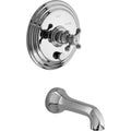 Antique Copper Balanced Pressure Tub and Shower Trim Plate with Cross Handle R417