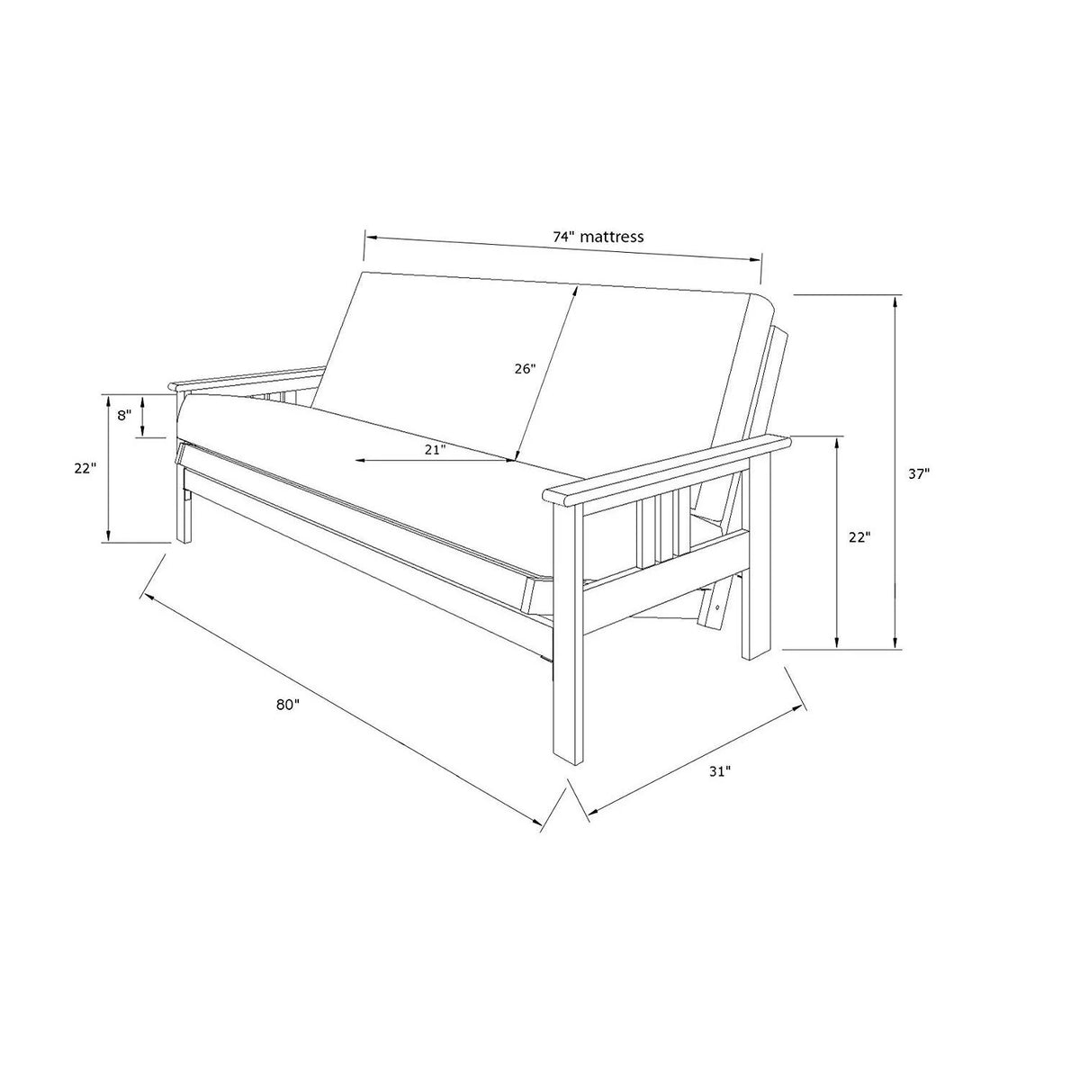 Victorian Vintage Futon Frame S48058
