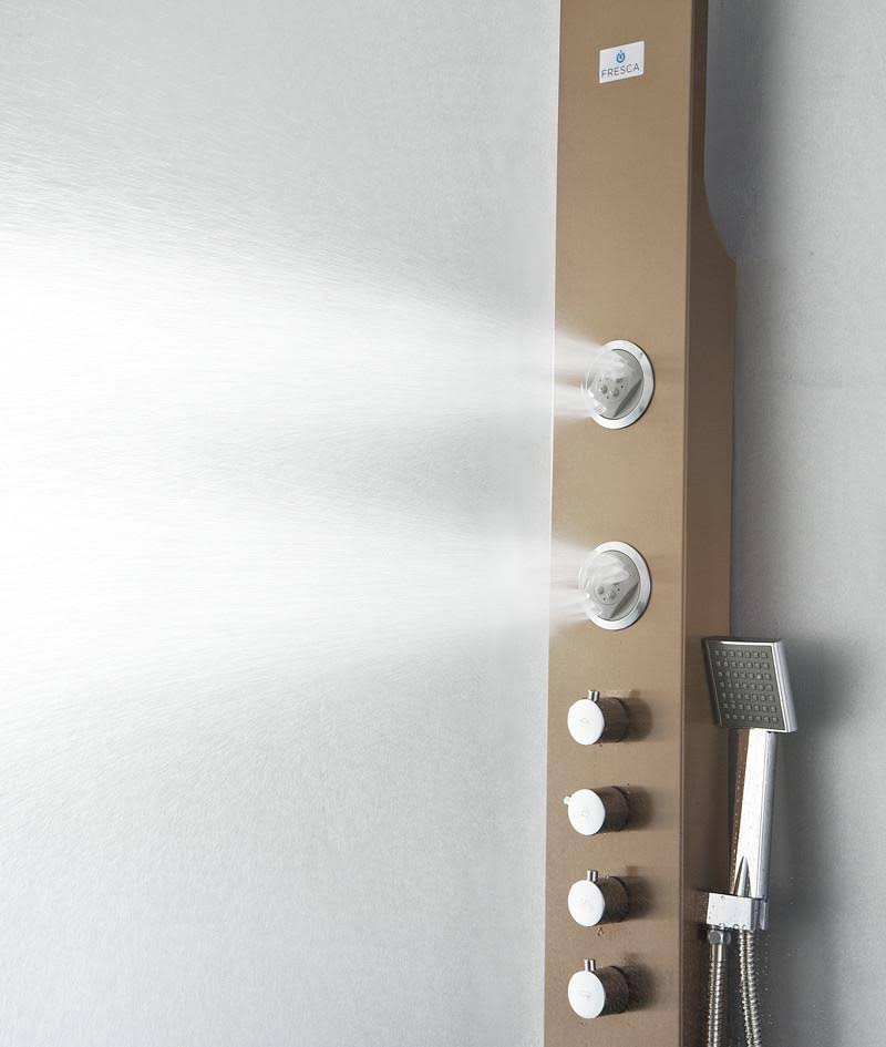 Stainless Steel Thermostatic Shower Massage Panel Q577134