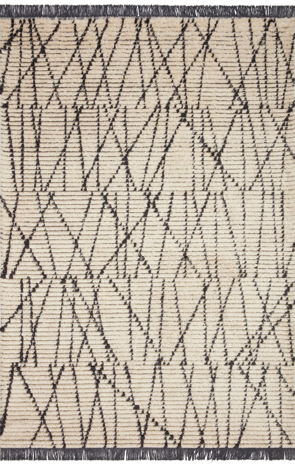 Cream Charcoal 2'7 x 8'0 Rug G15770