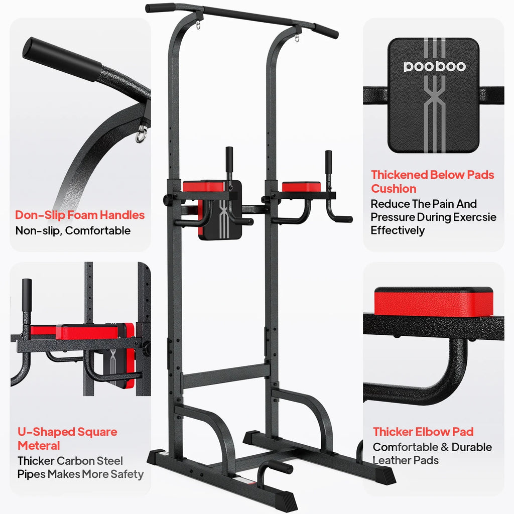 Power Tower Dip Station Pull up Bar 480lbs J256