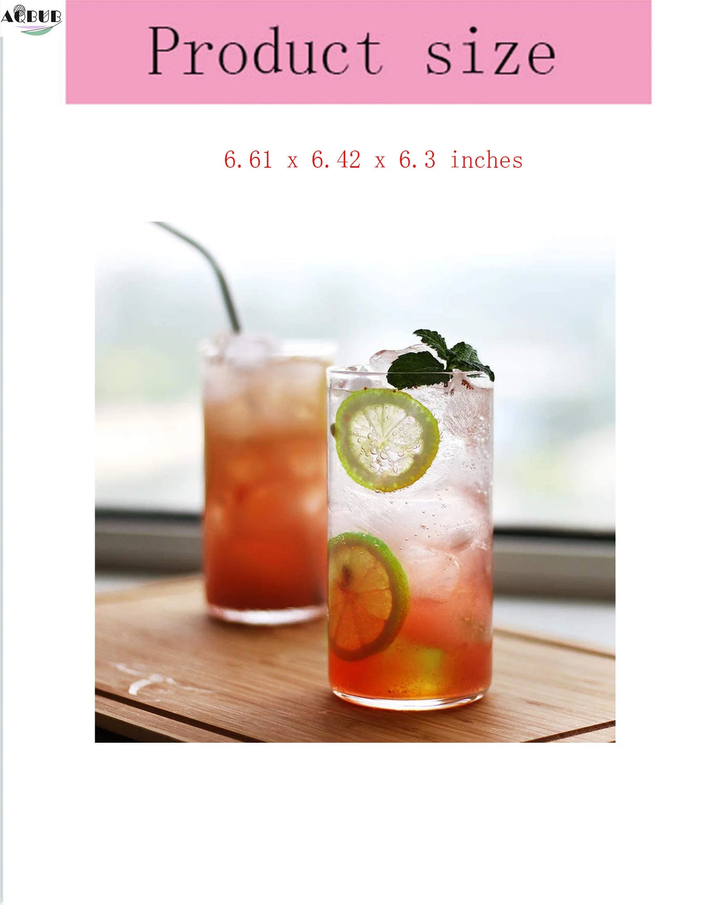 15 oz Drinking Glasses Set E7648