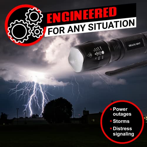 LED Flashlights with High Lumens, 5 Modes, Zoomable Beam N88602
