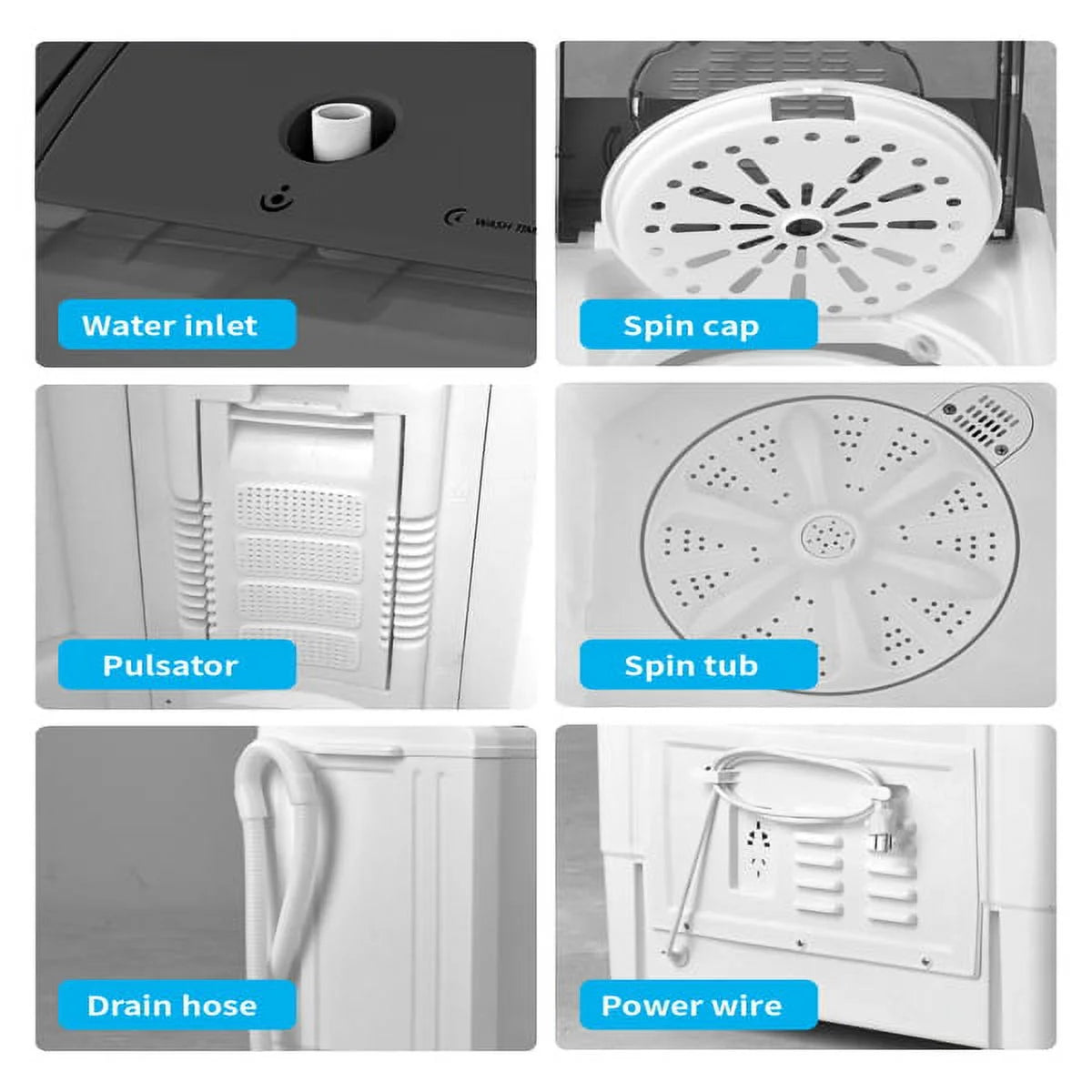 Portable 26lbs Washing Machine with Drain Pump L95539