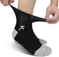 4 Pairs Seamless Loose Fit Non-Binding Cotton Crew Socks T78389