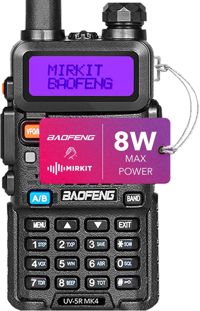 UV-5R MK2 Handheld Dual Band Ham Radio with Programming Cable K192280
