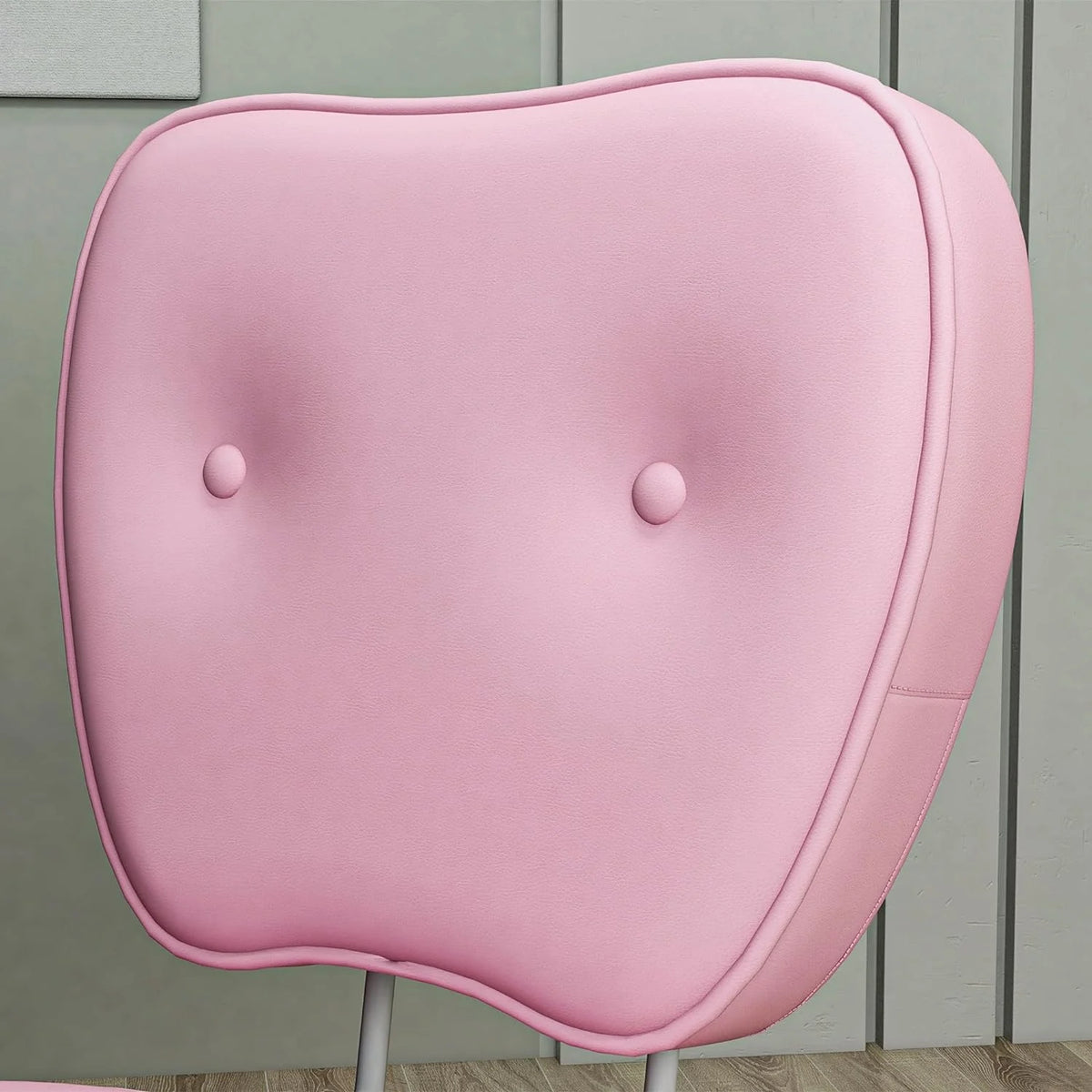 Armless PU Leather Office Chair with Adjustable Height D735