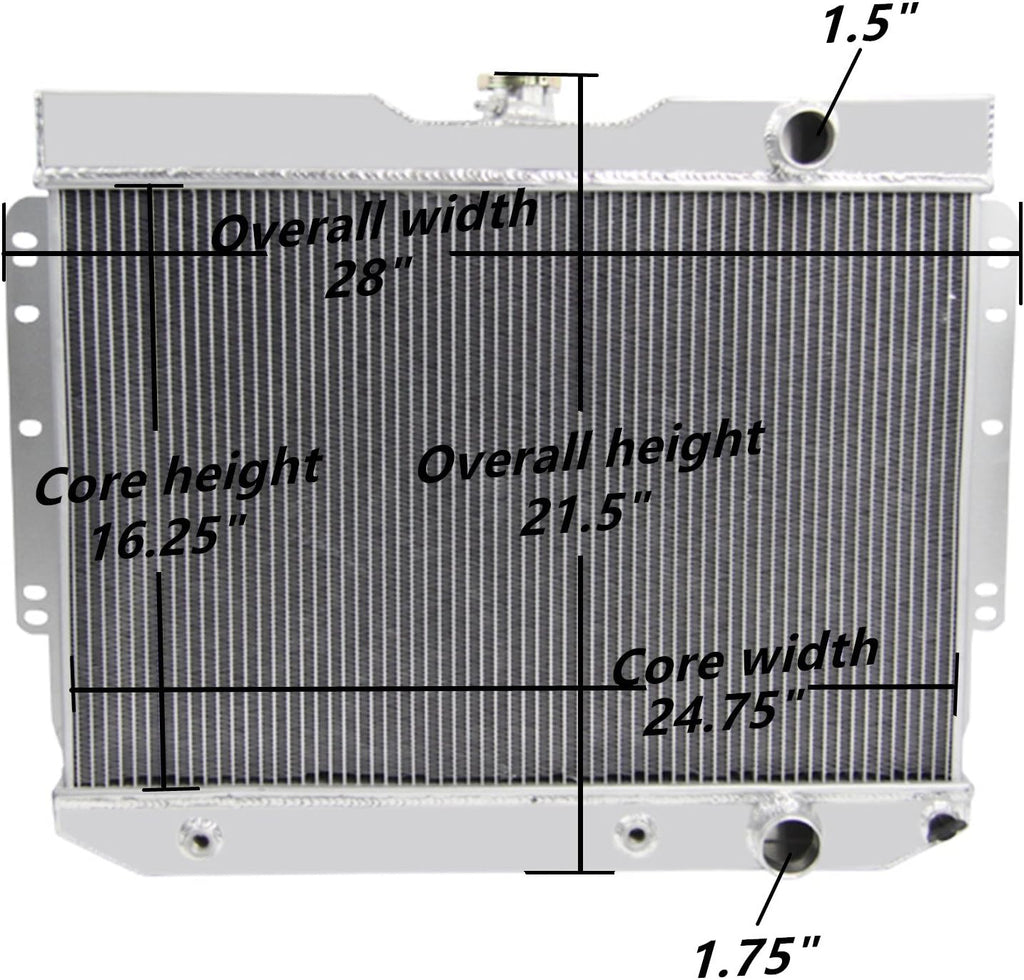 62MM 4 Row Core Aluminum Radiator X74949