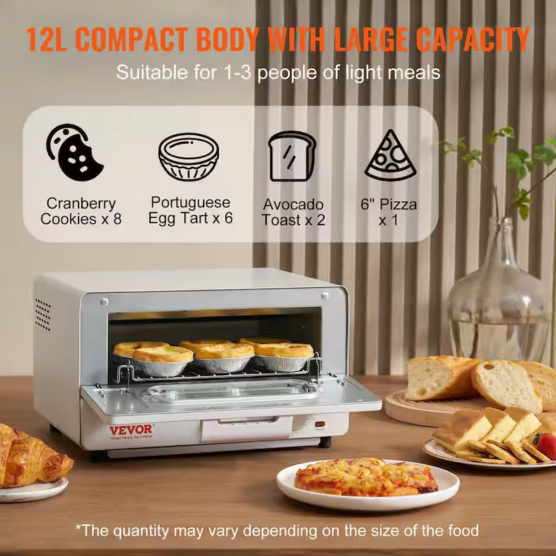 12L 1300W 5 In 1 Steam Convection Toaster Oven O6525