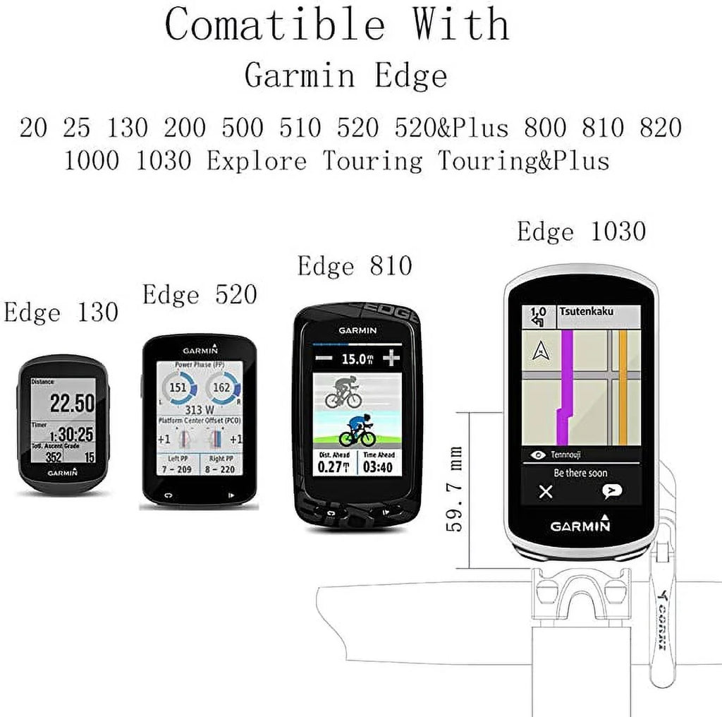 Bike Handlebar Computer Combo Mount for Garmin Edge and GoPro and NiteRider Adapter Q543