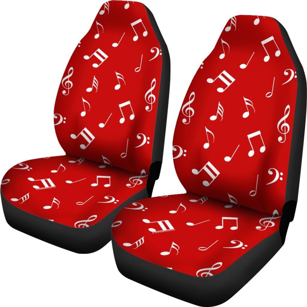Red Microfiber Car Seat Covers Set of 2 W164