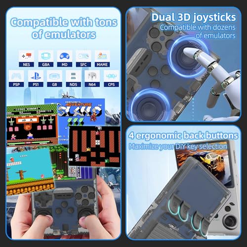 White Handheld Retro Gaming Console with 256GB TF Card V65573