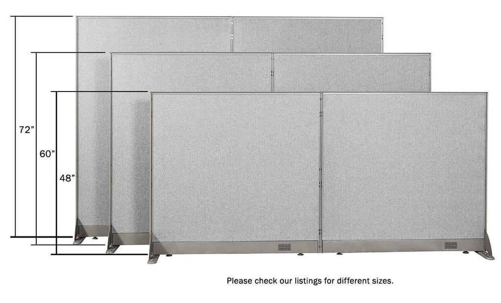120"W x 60"H Wall Mounted Office Partition S213884