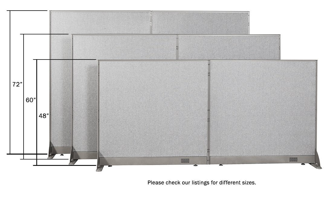120"W x 60"H Wall Mounted Office Partition S213884