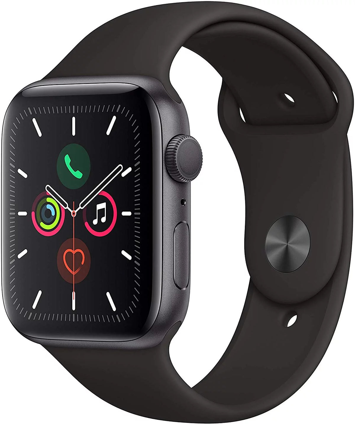 Restored 44mm GPS Space Gray Aluminum Case Black Sport Band Watch O99745