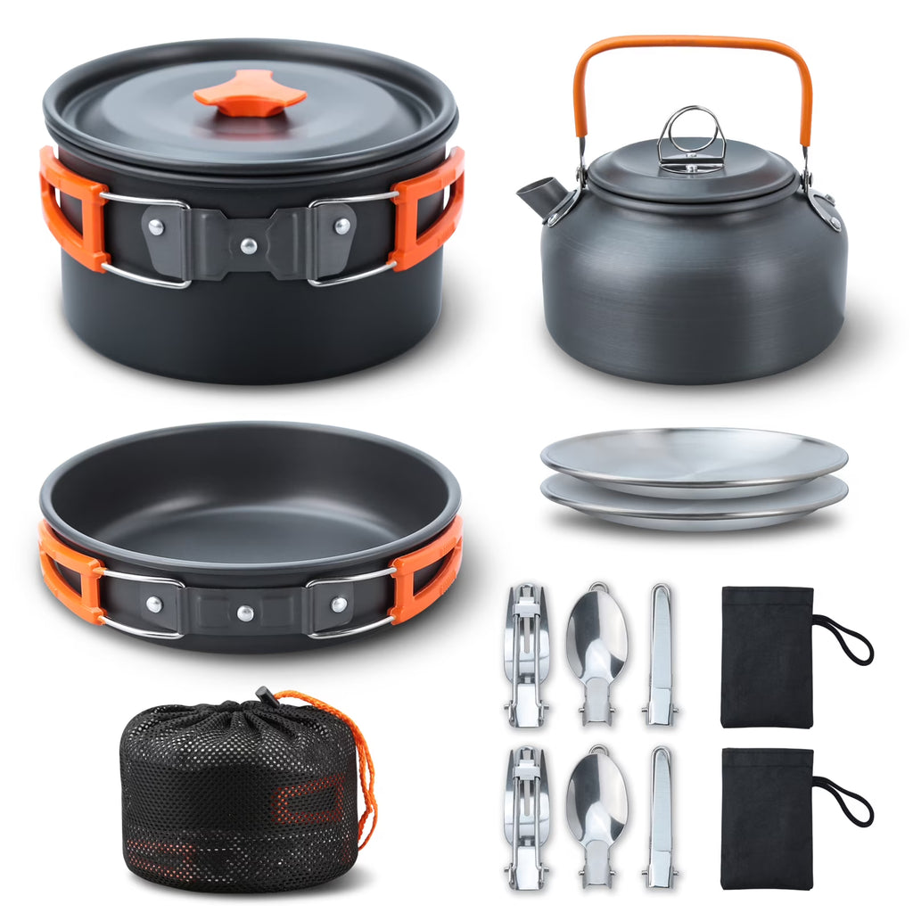 16pcs Camping Cookware Set with Pot and Pan R9090
