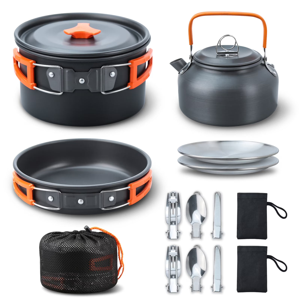 16pcs Camping Cookware Set with Pot and Pan R9090