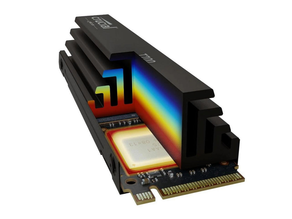 Crucial T700 GEN5 NVME SSD M.2 2280 W/ Heatsink 2TB PCI-Express 5.0 x4 TLC NAND Internal Solid State Drive S45924