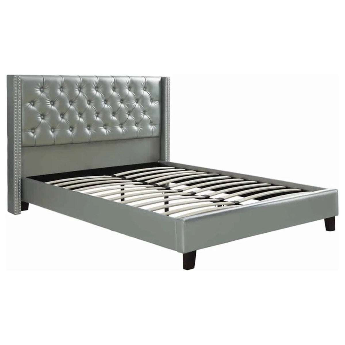 Faux Leather Upholstered Full Size Bed V90550