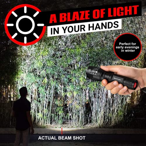 LED Flashlights with High Lumens, 5 Modes, Zoomable Beam N88602