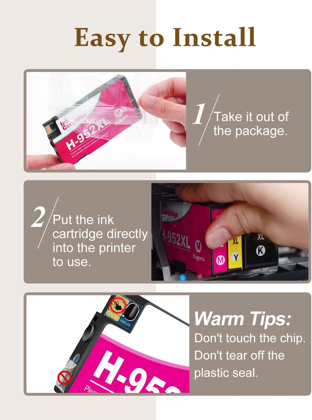 Remanufactured Ink Cartridge 4-Pack for HP Officejet Pro Printers S1015