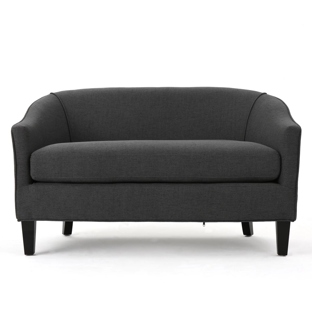 Dark Grey Fabric Loveseat A806