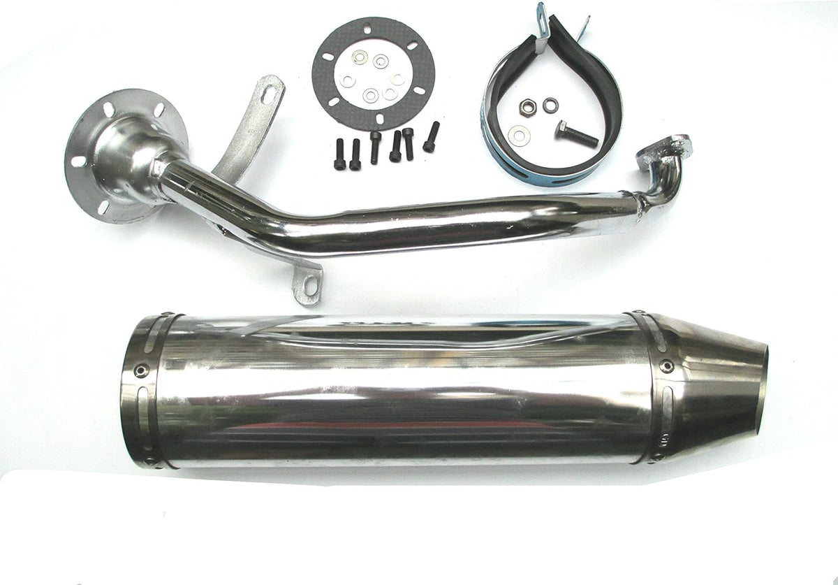 Silver Exhaust System Muffler for 150CC Scooters Q4452