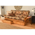 Full Size Futon Frame with Mattress & Storage Drawers S267831