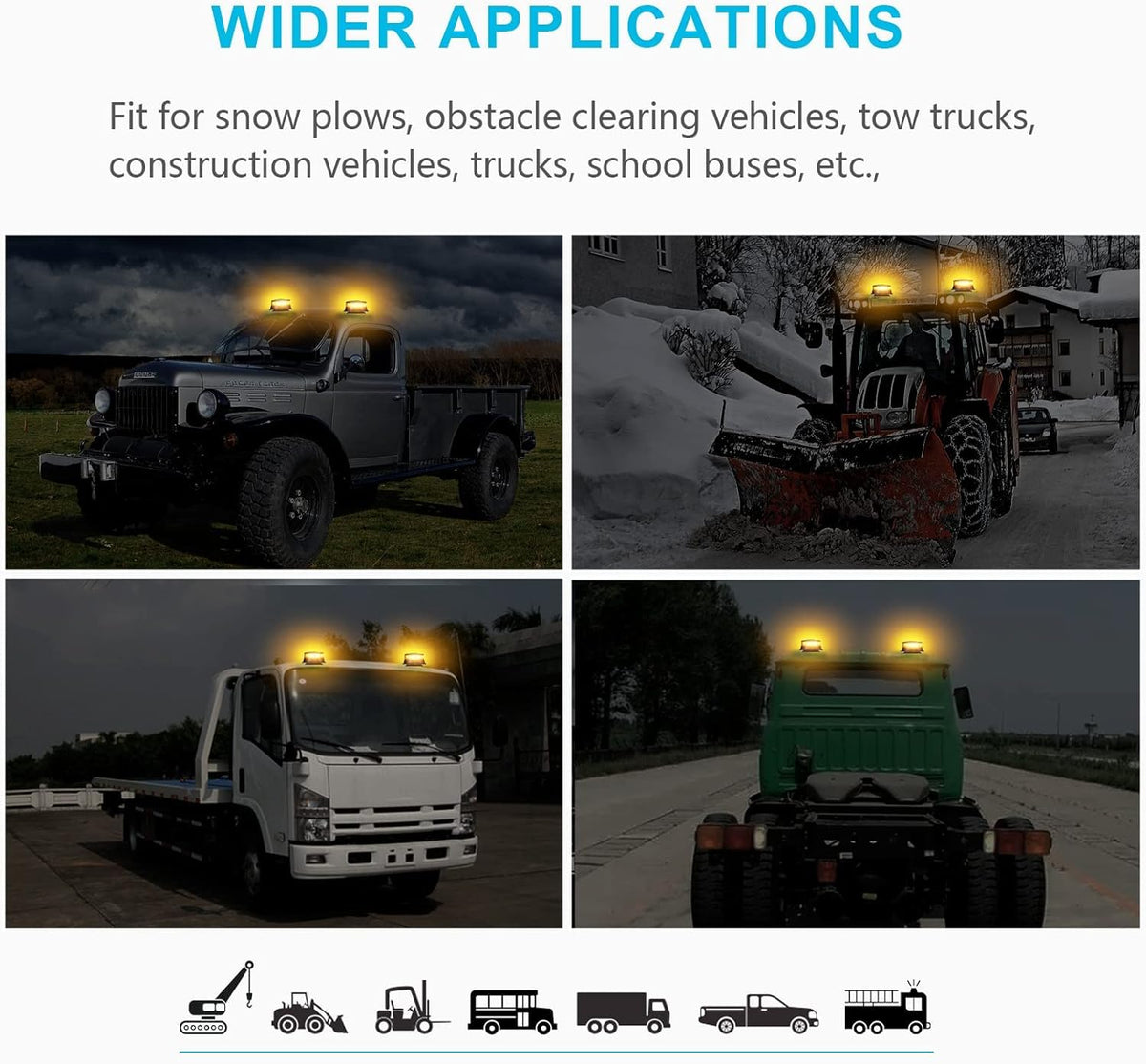 80W Automatic Light-sensitive Warning Strobe Light for Trucks W73844