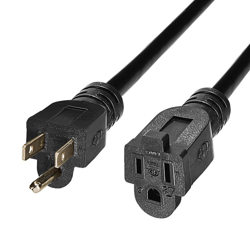 Black 15 ft. Indoor/Outdoor Extension Cord A6825