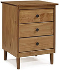 Caramel 3 Drawer Wood Nightstand C158
